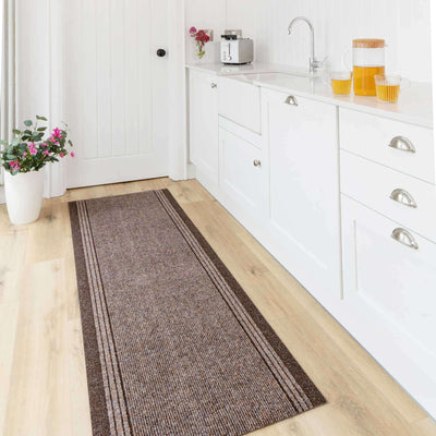 Brown Hard Wearing Runner Rugs