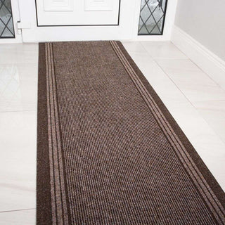 Brown Hard Wearing Runner Rugs