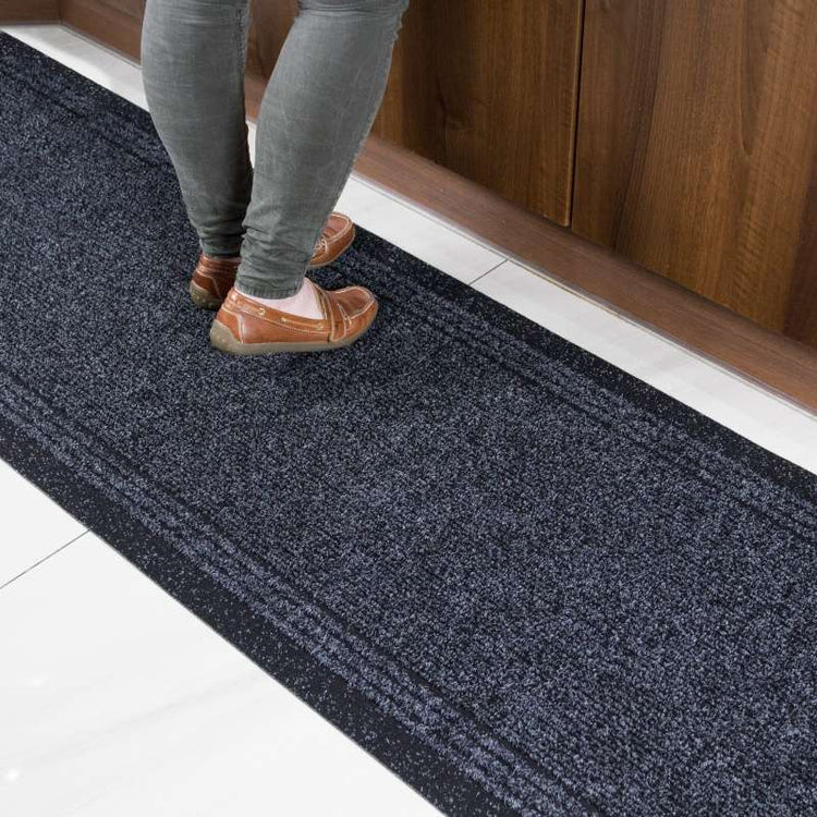Dark Grey Hard Wearing Runner Rugs
