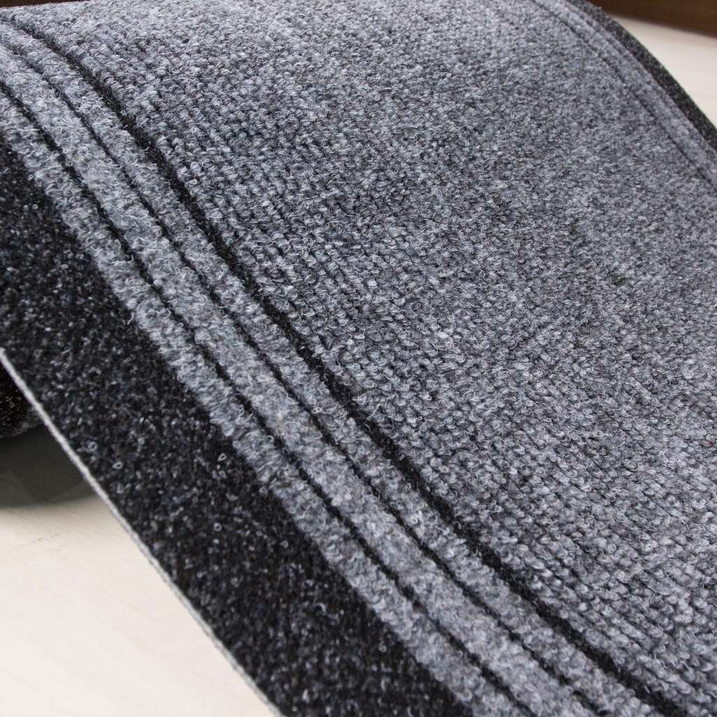 Grey Hard Wearing Runner Rugs 80cm Width