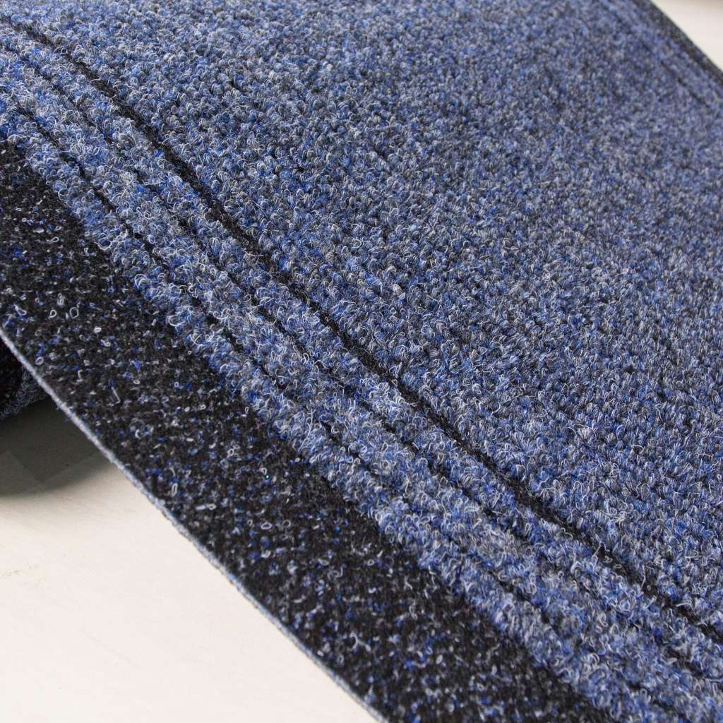 Navy Blue Hard Wearing Runner Rug