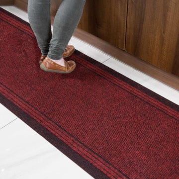 Red Hard Wearing Runner Rugs