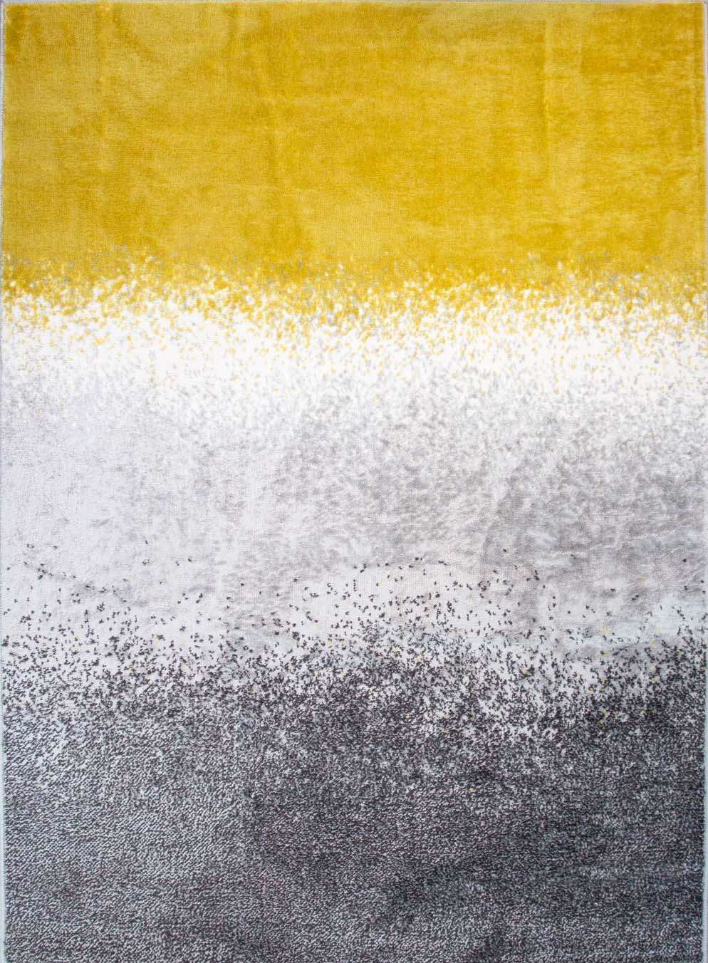 Modern Ochre Distressed Striped Runner Rug