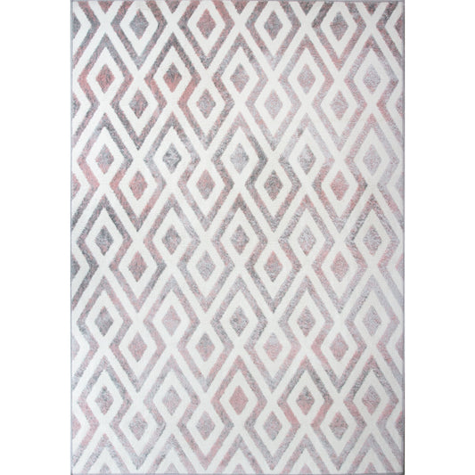 Geometric Pink Ombre Living Room Rug