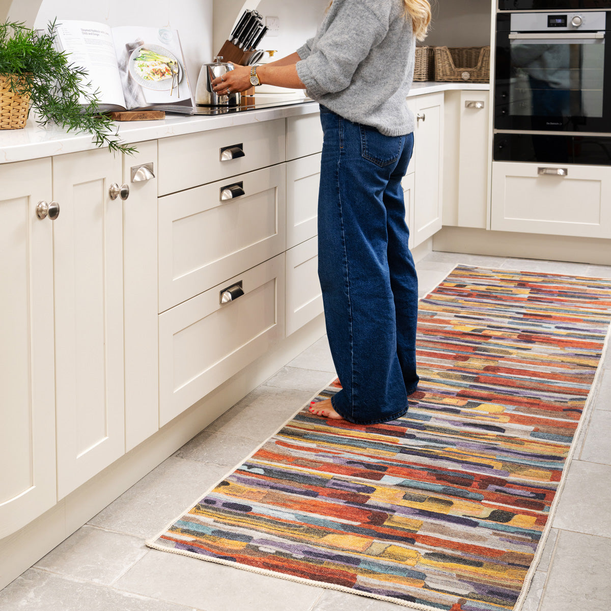 Washable Vibrant Abstract Rug - Blur