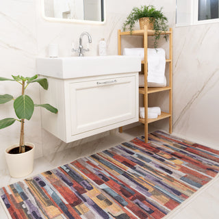Washable Vibrant Abstract Rug - Blur