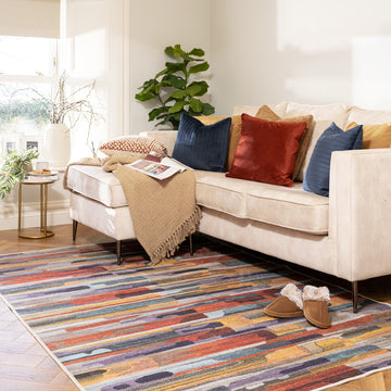 Washable Vibrant Abstract Rug - Blur
