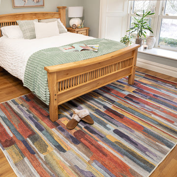 Washable Vibrant Abstract Rug - Blur