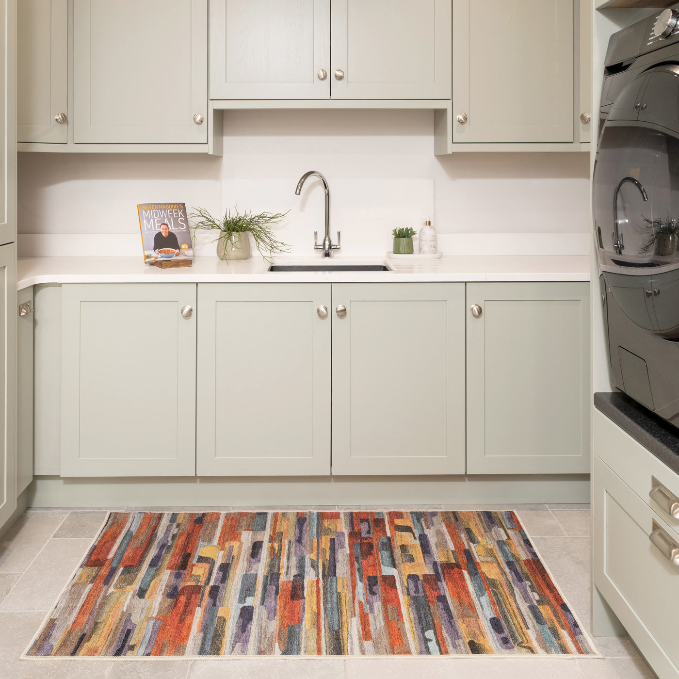 Washable Multicolour Kitchen Mat - Blur