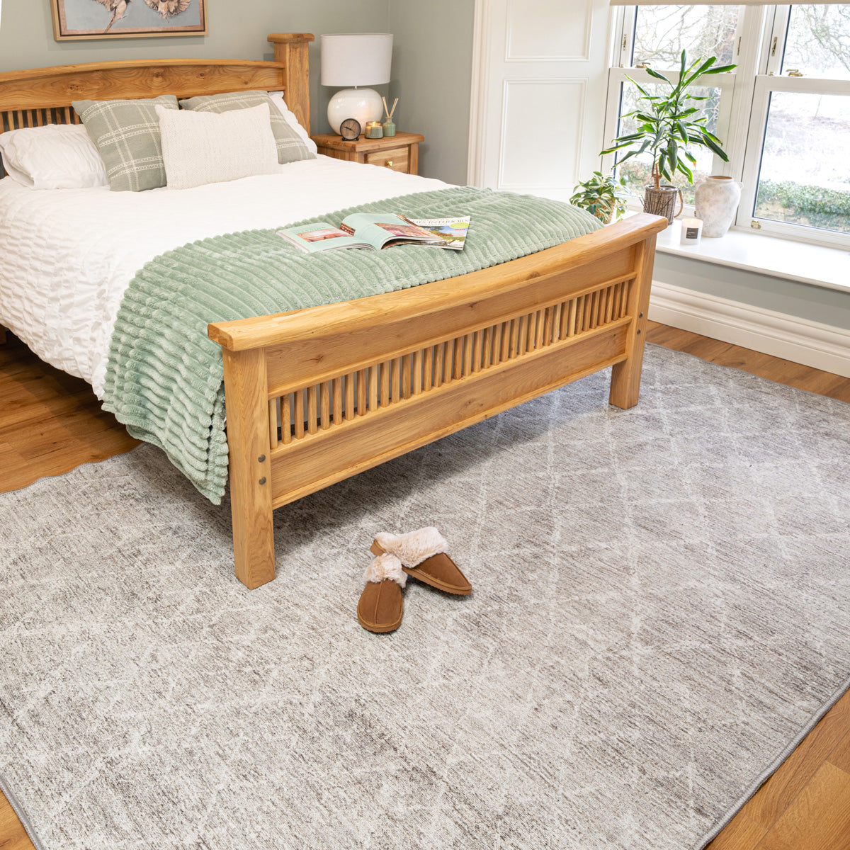 Washable Greige Berber Rug - Brindle