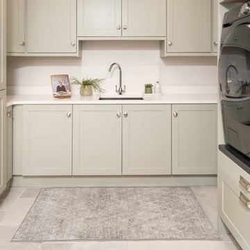 Washable Grey Kitchen Mat - Brindle