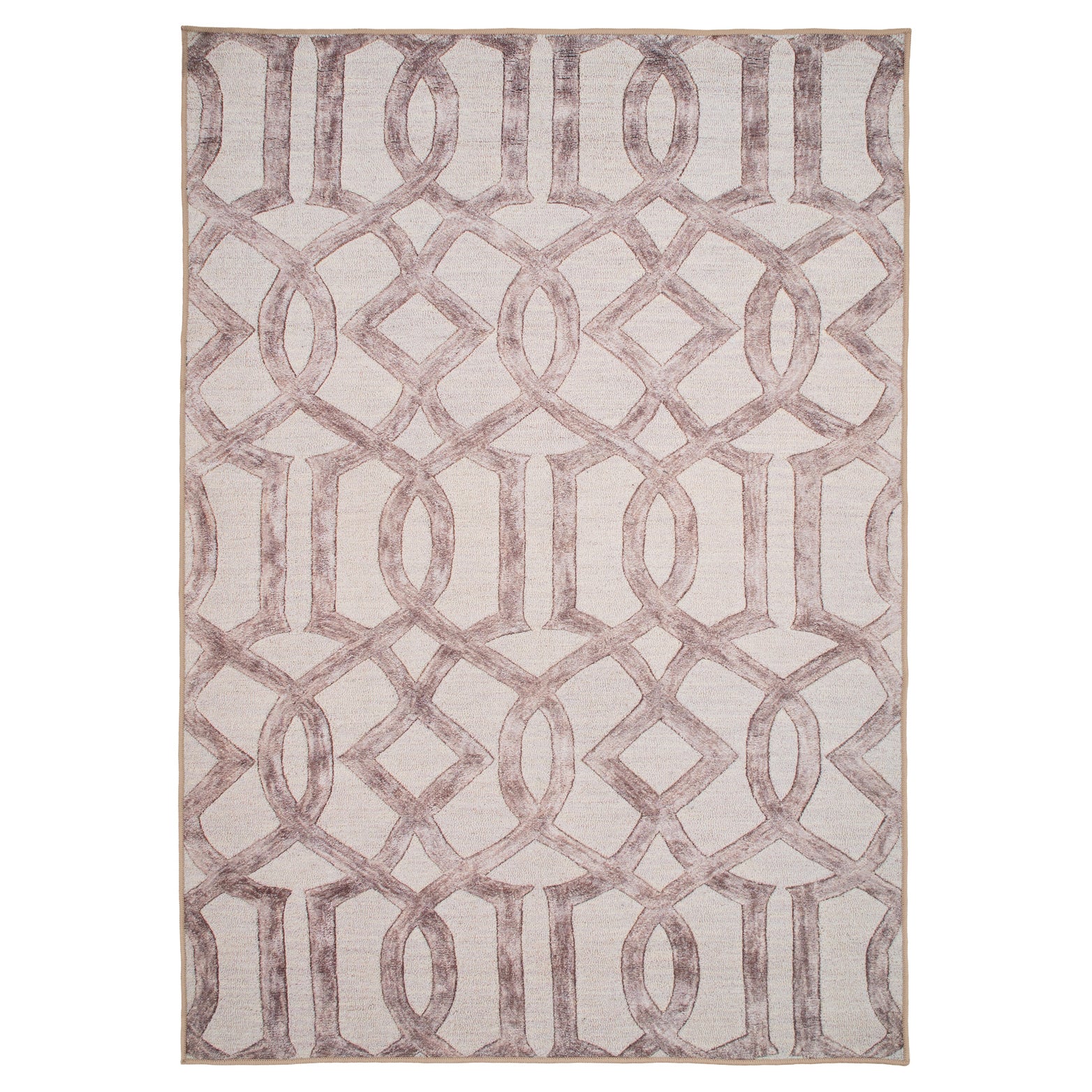 Washable Neutral Geometric Rug - Burrow | Living Room Rugs | Kukoon ...