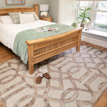 Washable Neutral Geometric Rug - Burrow