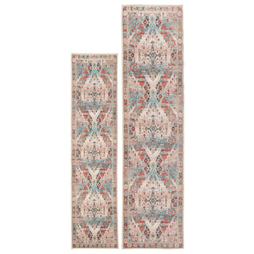 Traditional Medallion Washable Runner - Hue