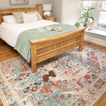 Traditional Medallion Washable Rug - Hue