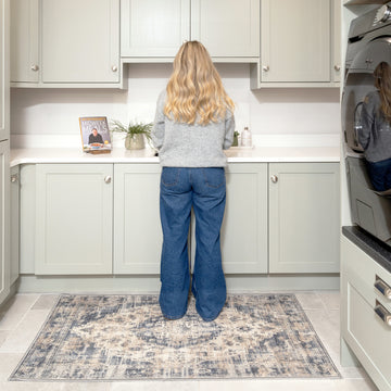 Washable Blue Kitchen Mat - Kith