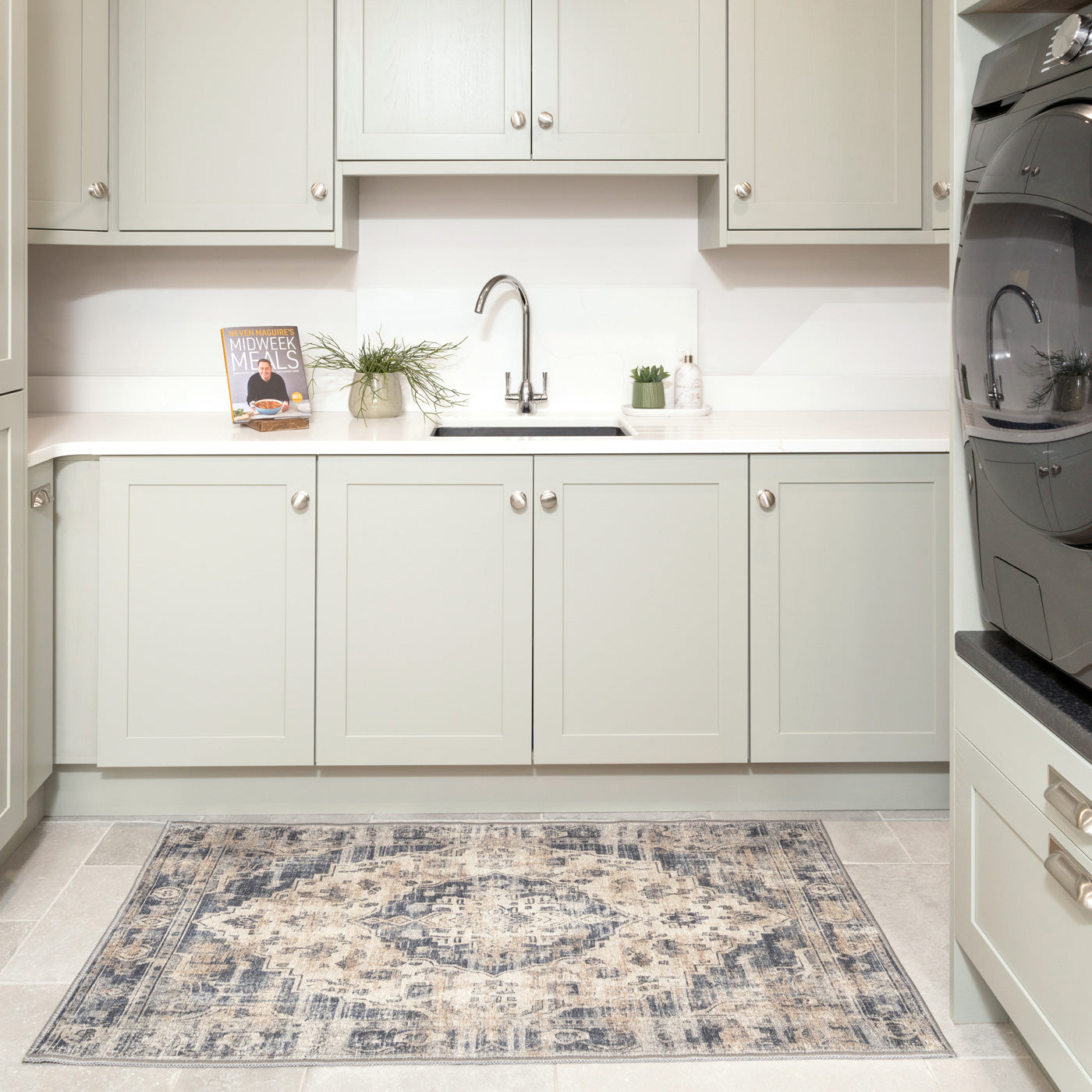 Washable Blue Kitchen Mat - Kith