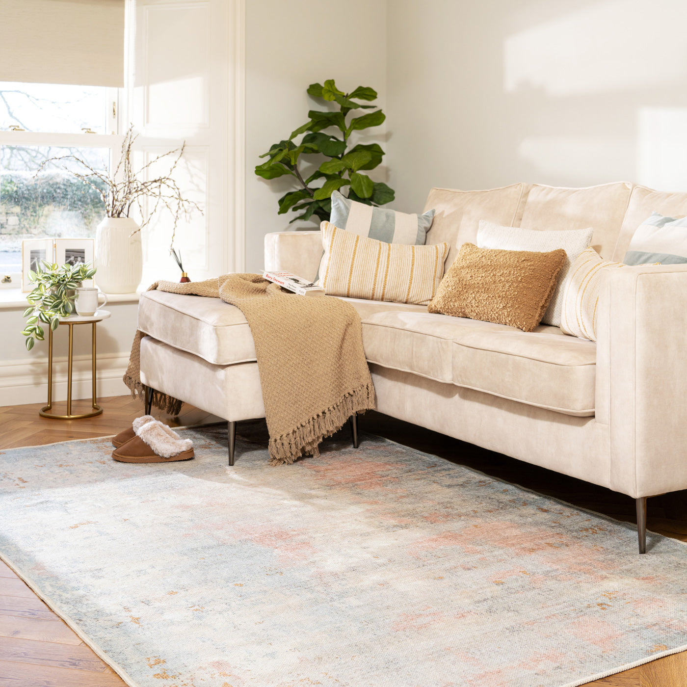 Washable Multicolour Abstract Rug - Lissy