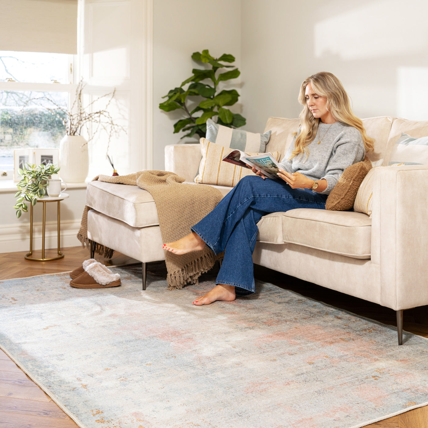 Washable Multicolour Abstract Rug - Lissy