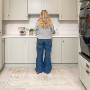 Washable Distressed Kitchen Mat - Lissy