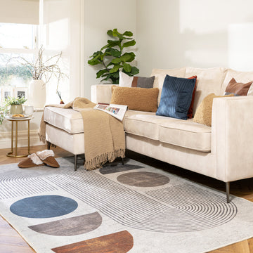 Washable Modern Wabi-Sabi Rug - Orb