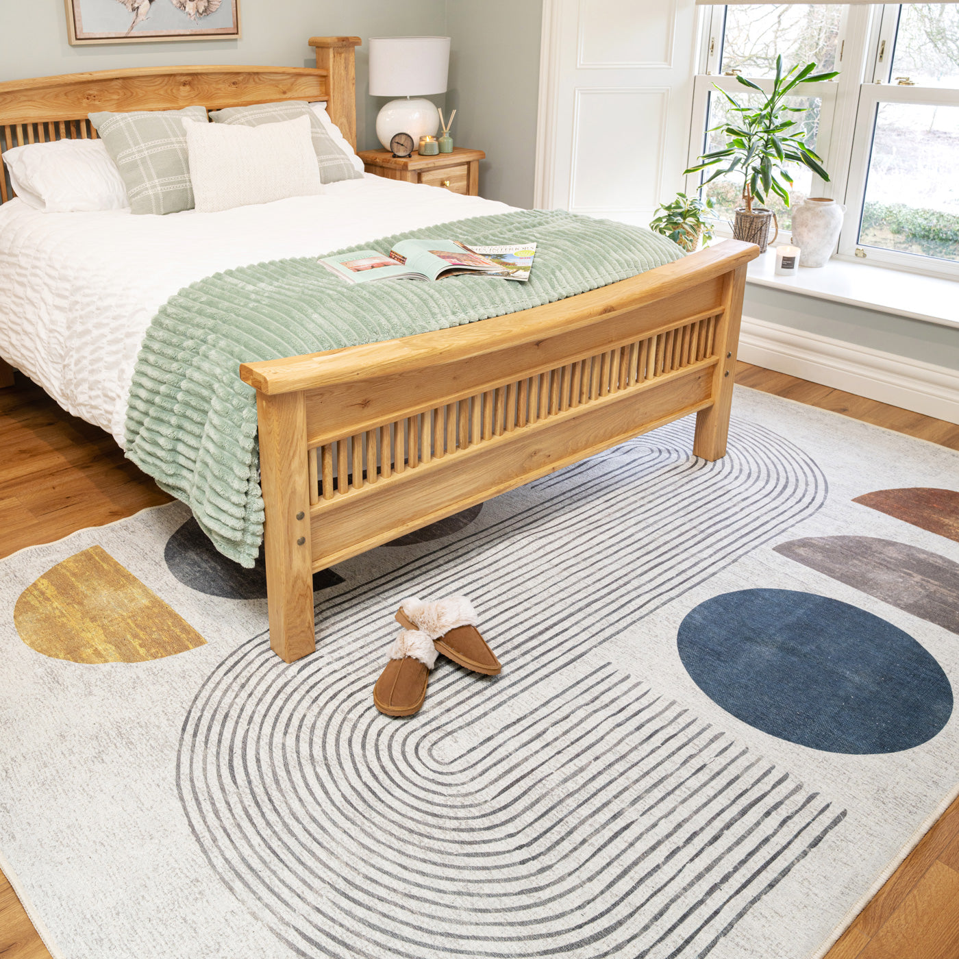 Washable Modern Wabi-Sabi Rug - Orb
