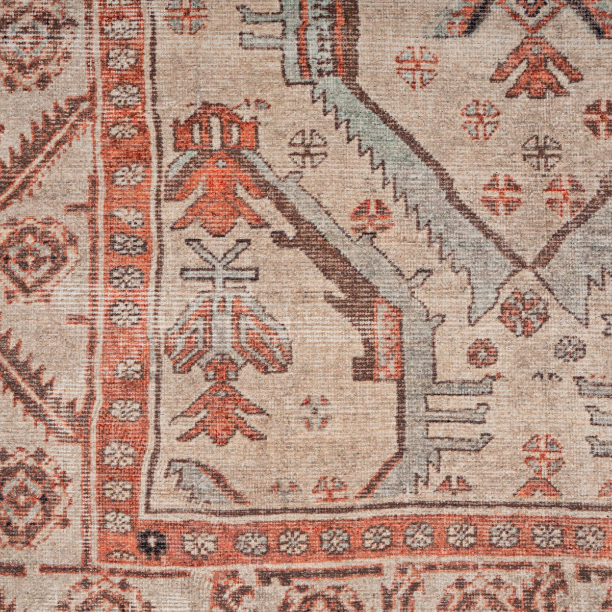 Distressed Terracotta Washable Runner - Rowe