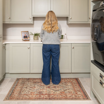 Washable Terracotta Kitchen Mat - Rowe