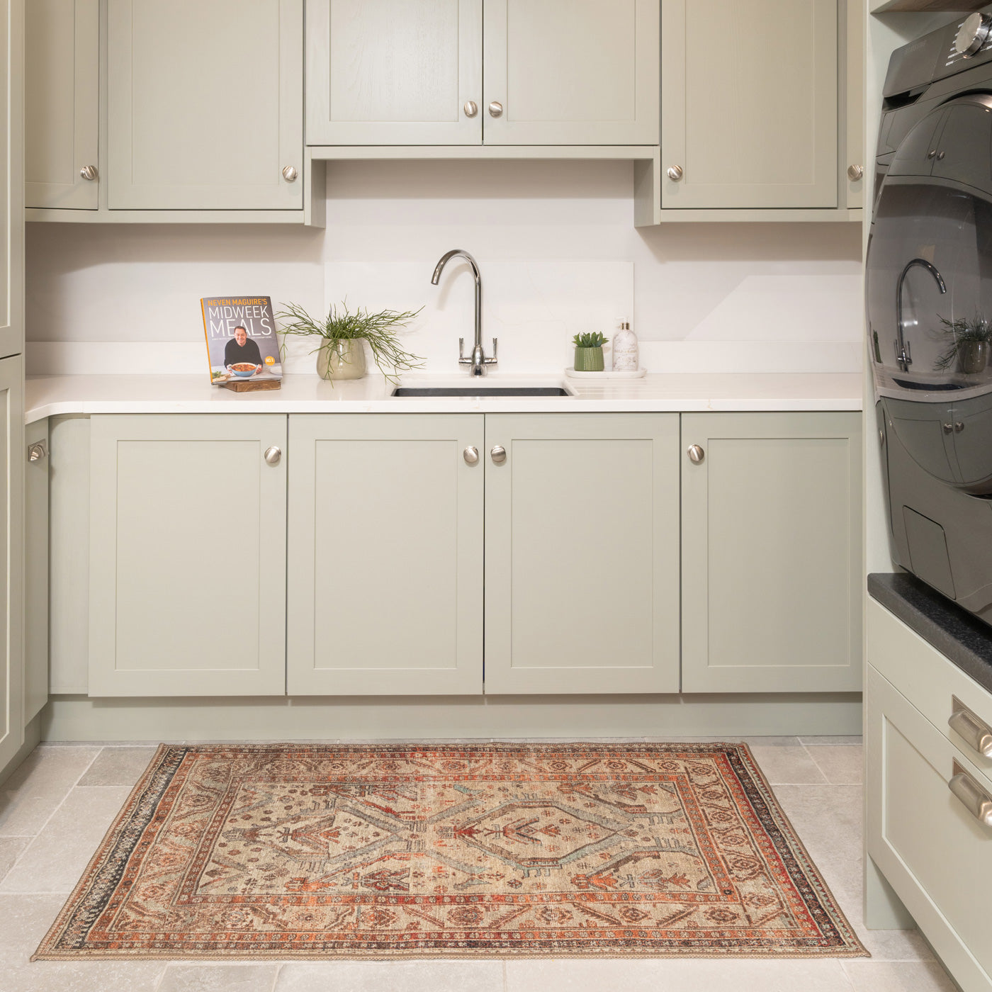 Washable Terracotta Kitchen Mat - Rowe