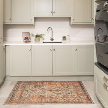 Washable Terracotta Kitchen Mat - Rowe