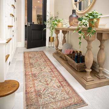 Distressed Terracotta Washable Runner - Rowe