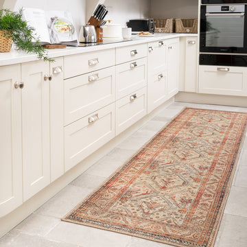 Distressed Terracotta Washable Runner - Rowe