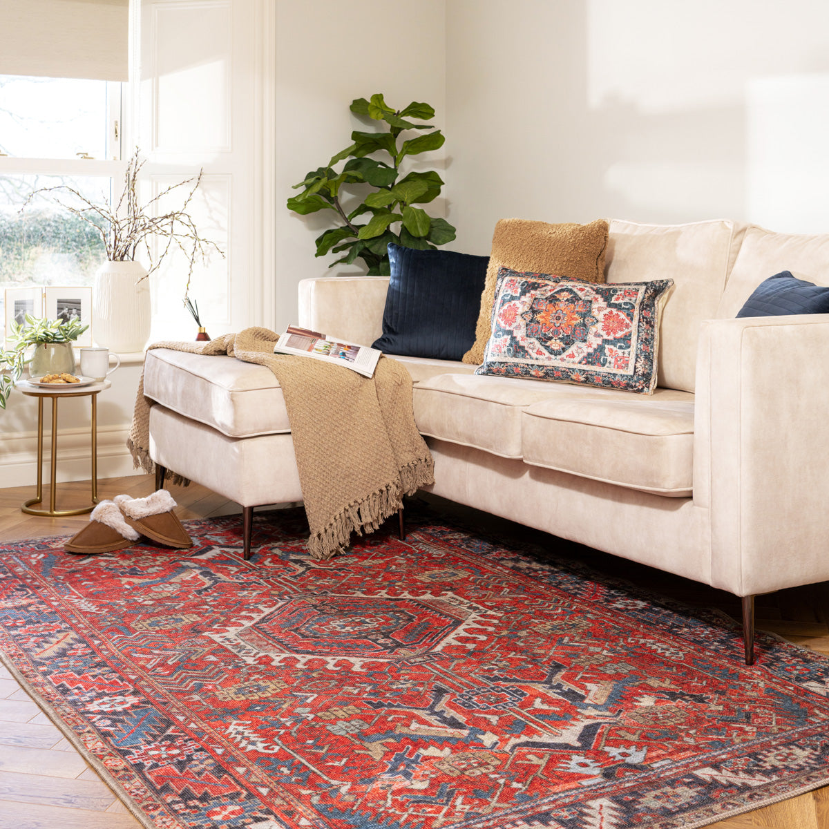 Washable Red Kazak Style Rug - Rudd