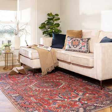 Washable Red Kazak Style Rug - Rudd