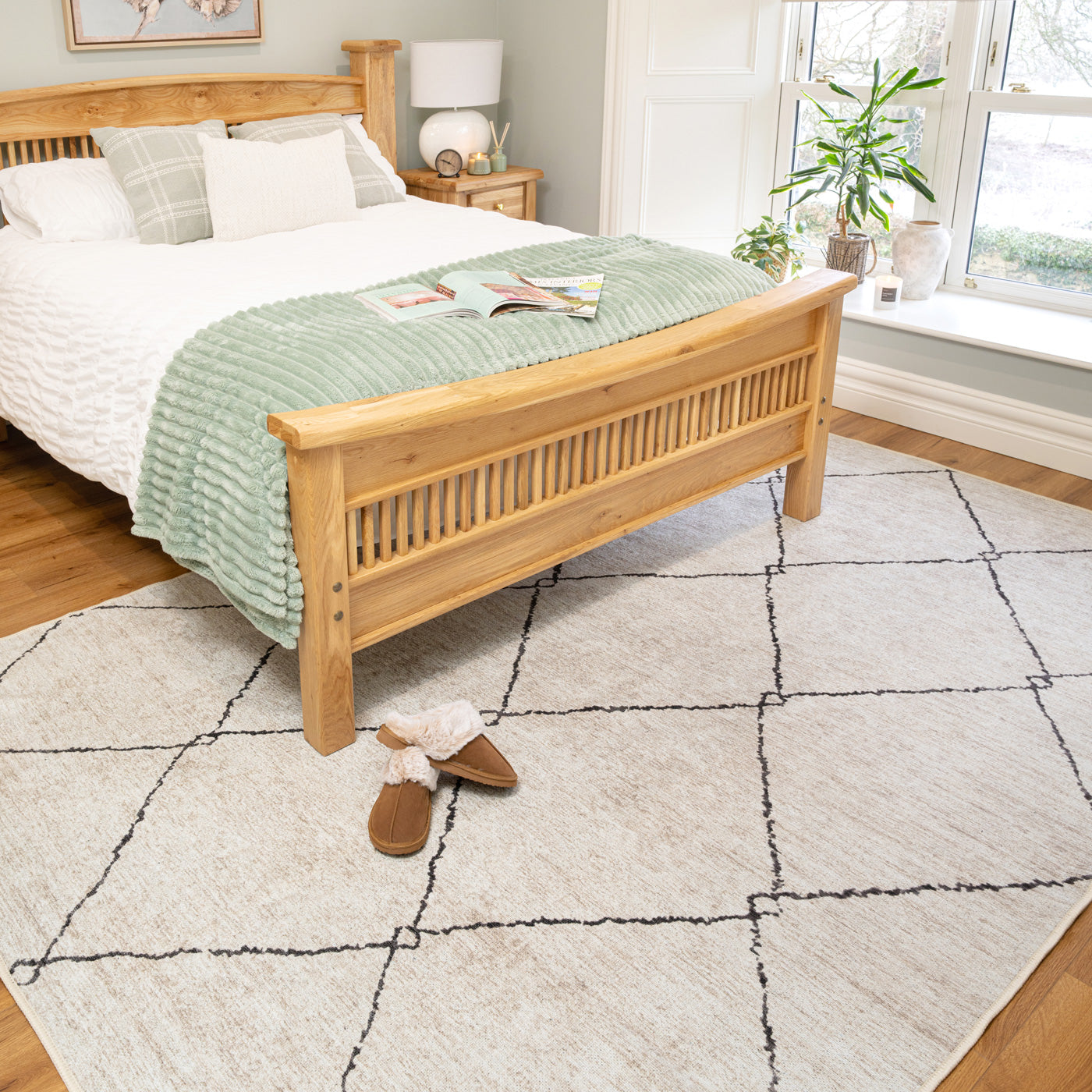 Washable Berber Trellis Rug - Sol