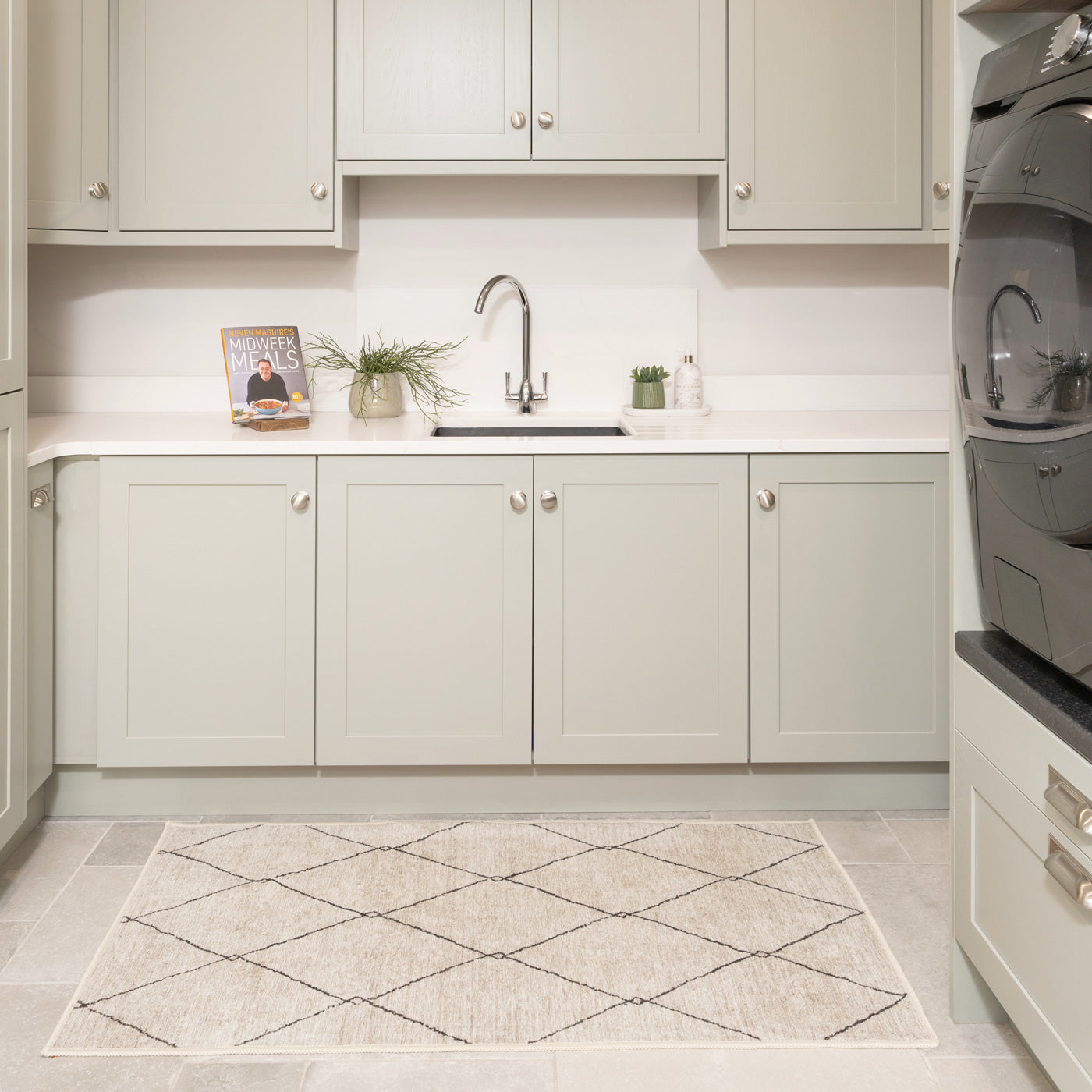 Washable Trellis Kitchen Mat - Sol