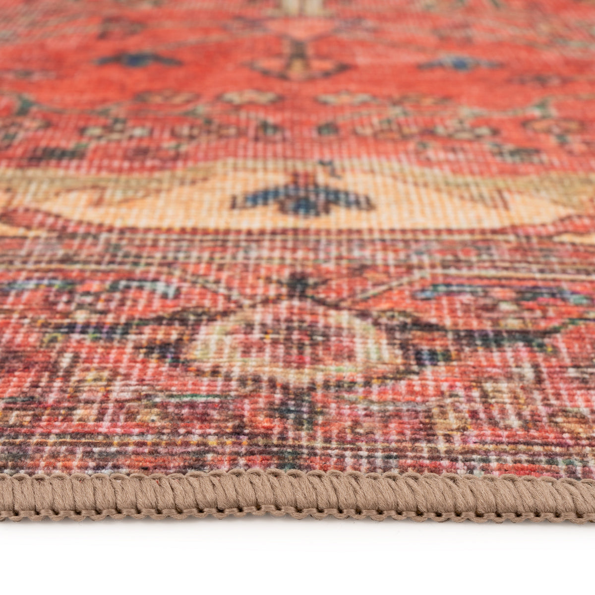Kashan Washable Terracotta Runner - Viv