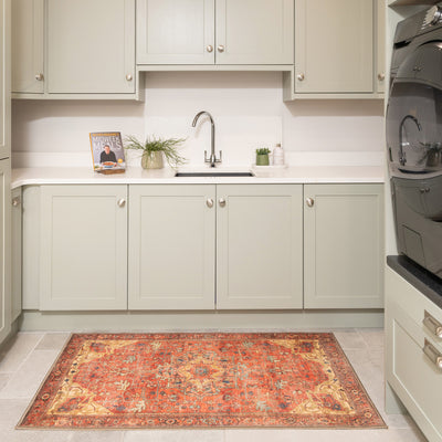Washable Red Kitchen Mat - Viv