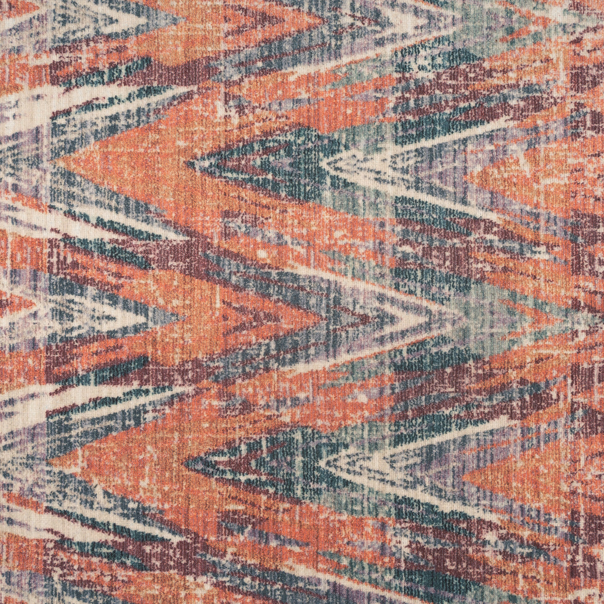 Washable Multicolour Zig Zag Runner - Ziggy