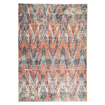 Washable Multicolour Zig Zag Rug - Ziggy