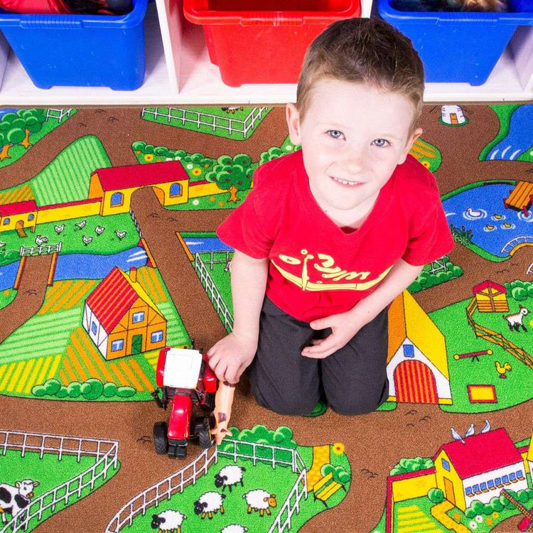 Play Farm Fun Farmer Kids Rug