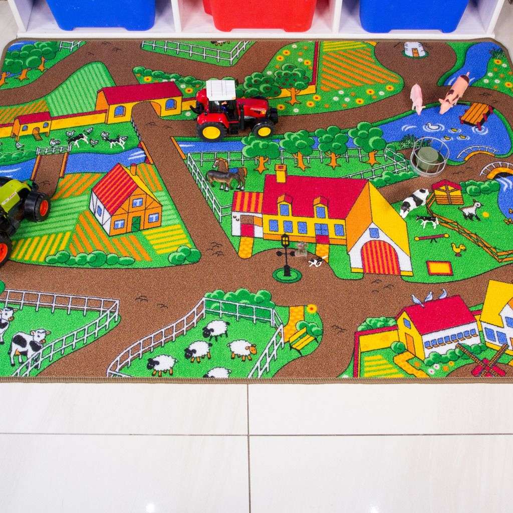 Kids Ranch Rug Play Farm Fun Farmer Kids Rug | Kids Rugs | Kukoon Rugs Online