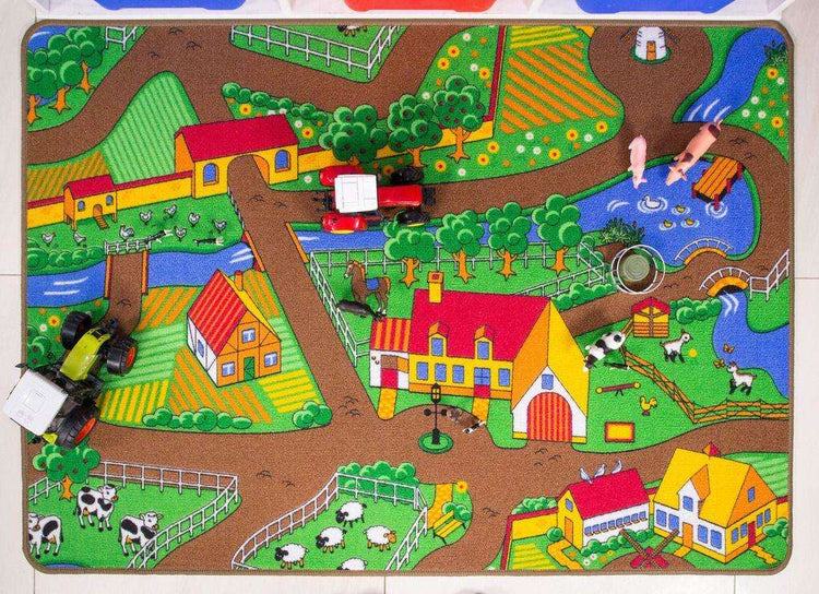 Play Farm Fun Farmer Kids Rug
