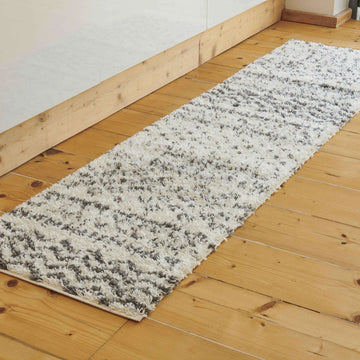 Cream Scandi Nordic Shaggy Runner Rug