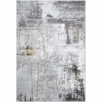 Modern Gold Abstract Distressed Living Room Rugs - Grace
