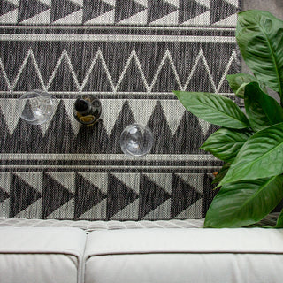 Grey Aztec Outdoor Rug - Callow
