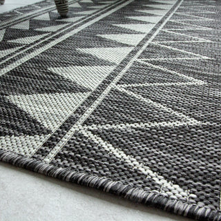 Grey Aztec Outdoor Rug - Callow