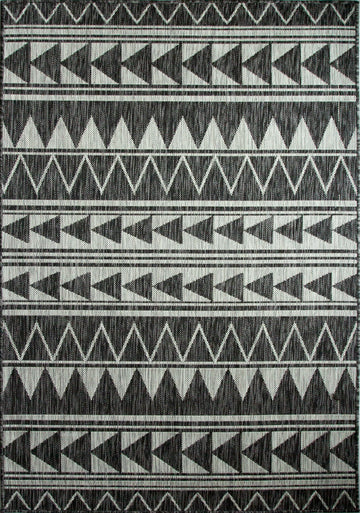 Grey Aztec Outdoor Rug - Callow