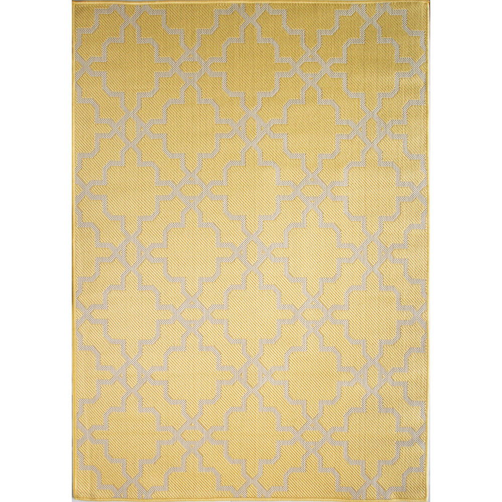 Yellow Flatweave Indoor Outdoor Rug