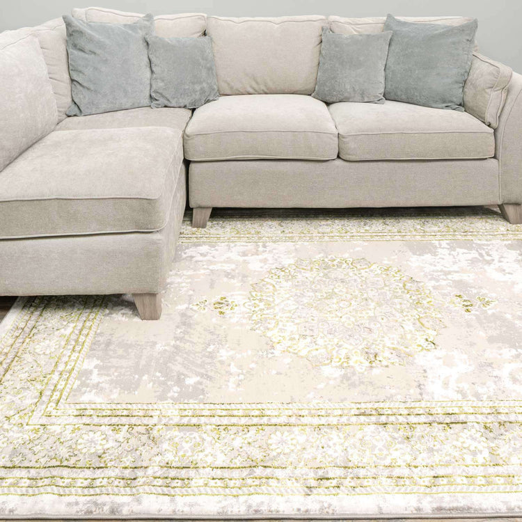 Oriental Green Distressed Runner Rugs